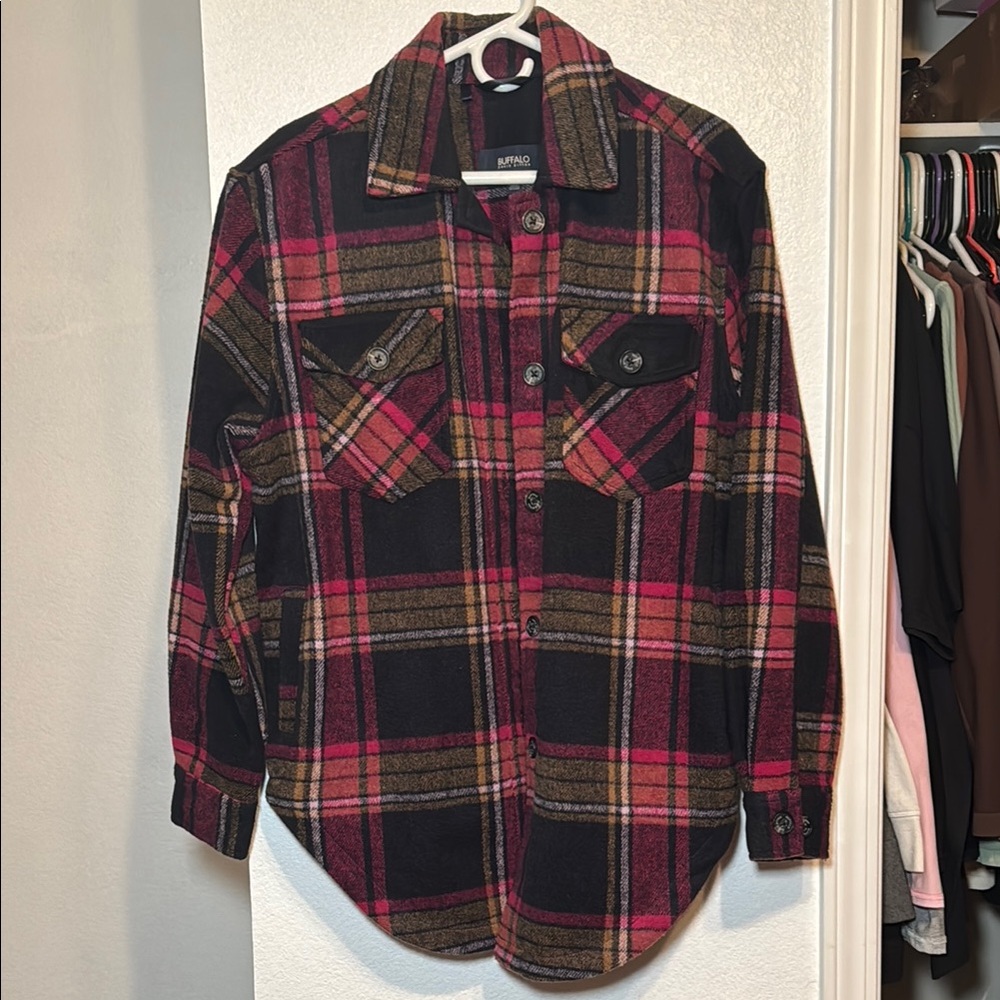 Buffalo David Bitton Black Red Utility Jacket